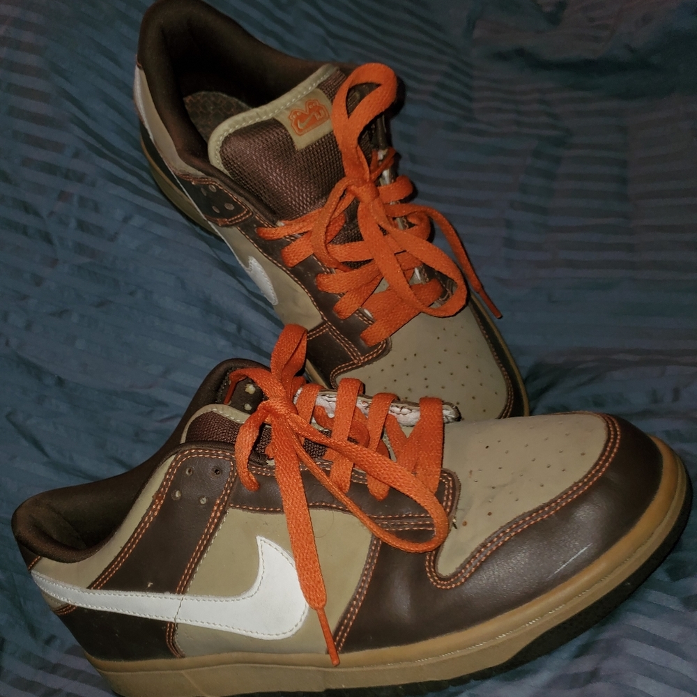 Nike 6.0 Low Dunk Shoes Brown/Orange Men's Size 9